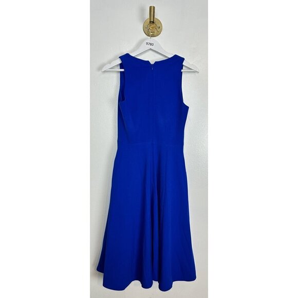 DRESS THE POPULATION Catalina Fit & Flare Cocktail Dress in Electric Blue Small - Picture 10 of 14